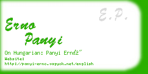 erno panyi business card